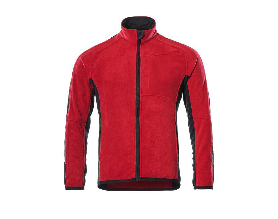 Giacca in pile UNIQUE rosso/nero