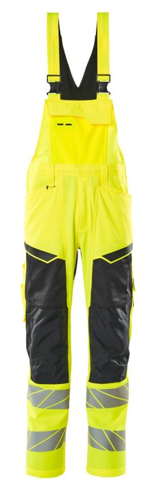 Salopette con tasche porta-ginocchiere ACCELERATE SAFE hi-vis giallo/nero