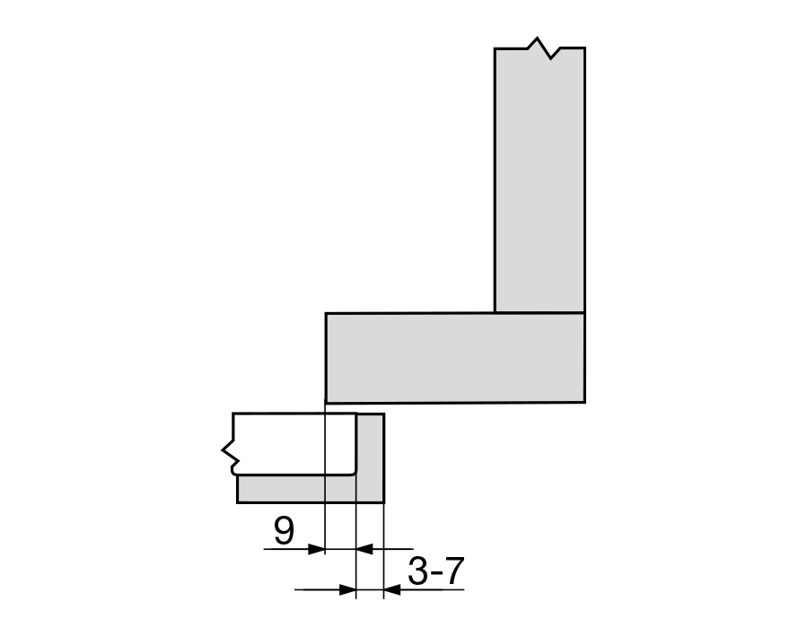 Cerniera per mobili con colonna battuta a sormonto CLIP top BLUMOTION