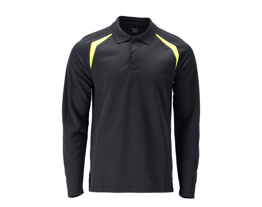 Polo, a maniche lunghe ACCELERATE MULTISAFE blu navy scuro/hi-vis giallo