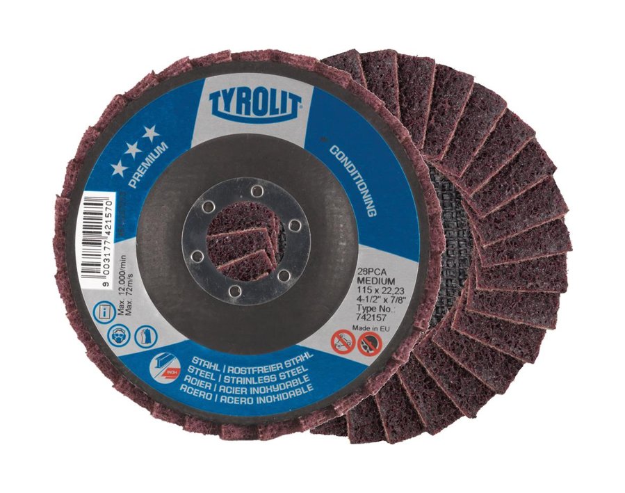 Vlies-Fächerschleifscheibe, Ø 125 mm, gewölbt