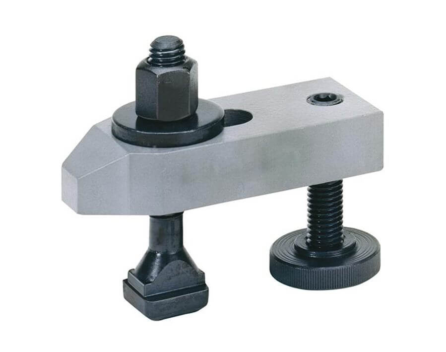 Spanneisen, abgeschrägt mit verstellbarer Stützschraube