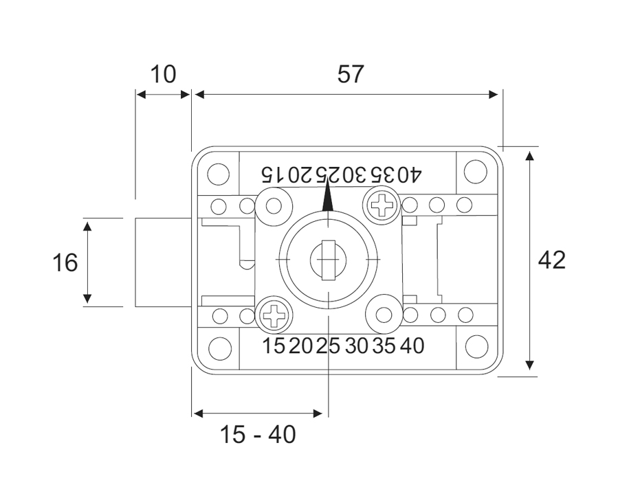 Serratura da avvitare