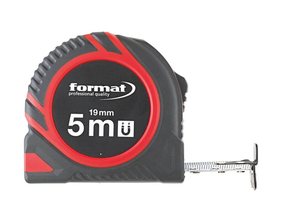 Taschenbandmaß mit Magnet am Anfangsbeschlag