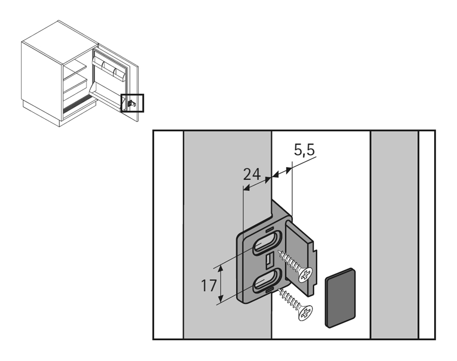Trascinatore per modifiche al frigorifero 