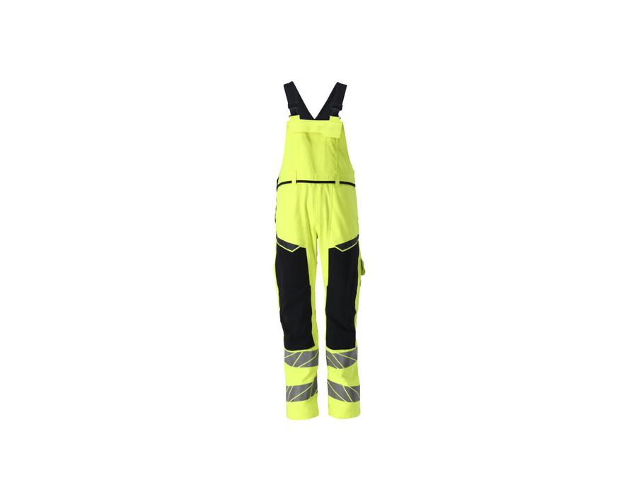 Salopette con tasche porta-ginocchiere ACCELERATE MULTISAFE hi-vis giallo/blu navy scuro