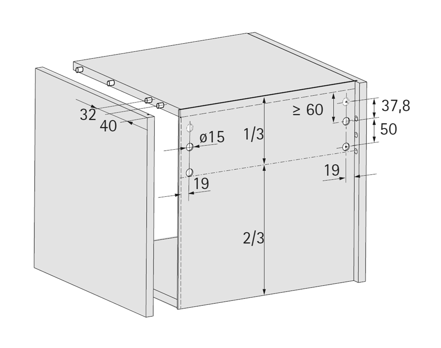 Attaccaglia per pensili SAH 216