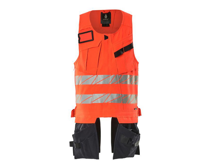 Gilet porta attrezzi ACCELERATE SAFE hi-vis rosso/blu navy scuro