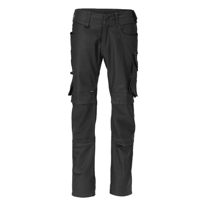 Pantaloni con tasche porta-ginocchiere UNIQUE nero