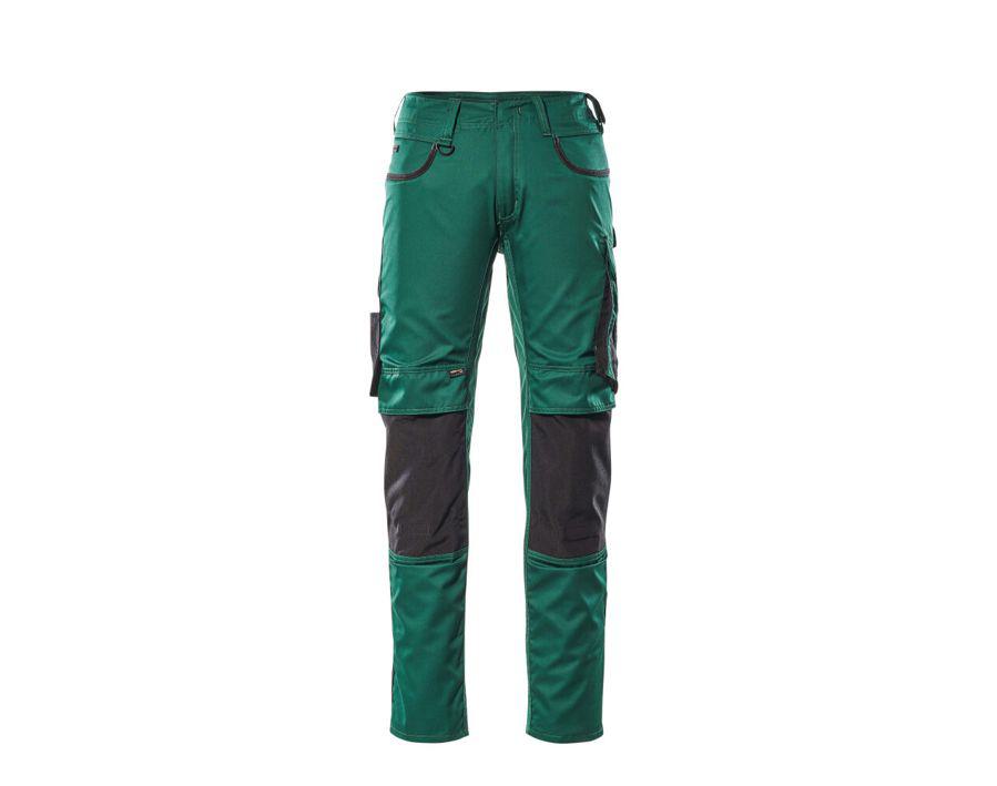 Pantaloni con tasche porta-ginocchiere UNIQUE verde/nero