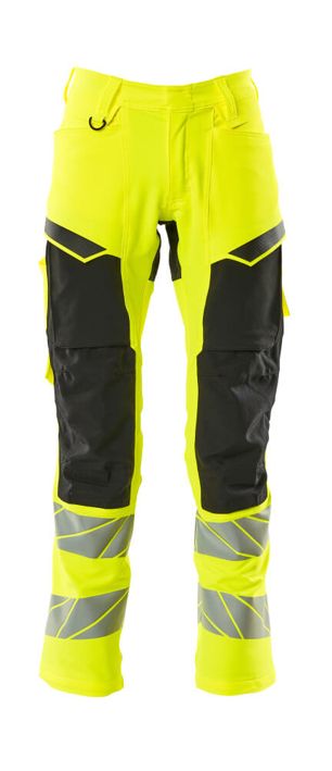Pantaloni con tasche porta-ginocchiere ACCELERATE SAFE hi-vis giallo/nero