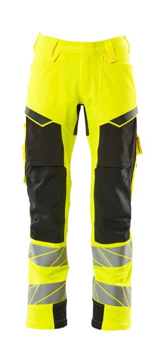 Pantaloni con tasche porta-ginocchiere ACCELERATE SAFE hi-vis giallo/nero