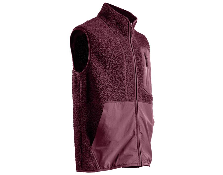 Gilet in pile con chiusura lampo CUSTOMIZED bordeaux
