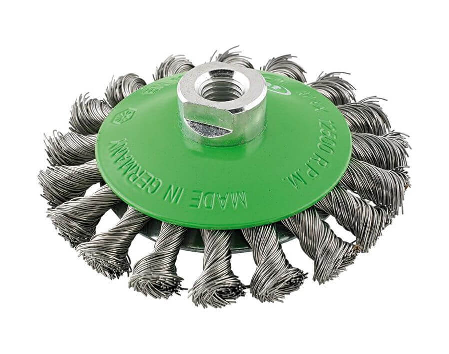 Kegelbürste, rostfreier Stahldraht (1.4310), gezopft