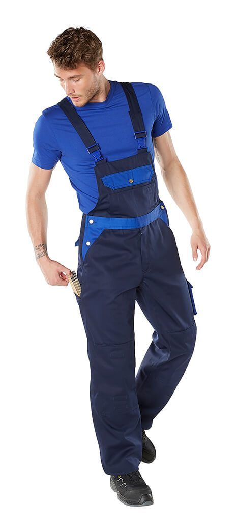 Salopette con tasche porta-ginocchiere IMAGE blu royal/blu navy