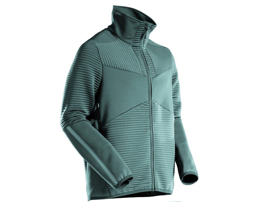 Maglione in pile con chiusura lampo CUSTOMIZED verde foresta chiaro