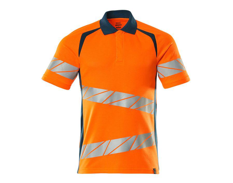 Polo ACCELERATE SAFE hi-vis arancio/petrolio scuro
