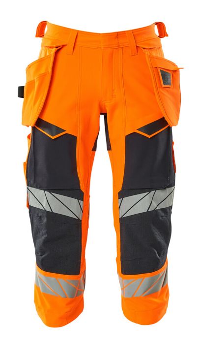 ¾ Pantaloni con tasche esterne ACCELERATE SAFE hi-vis arancio/blu navy scuro