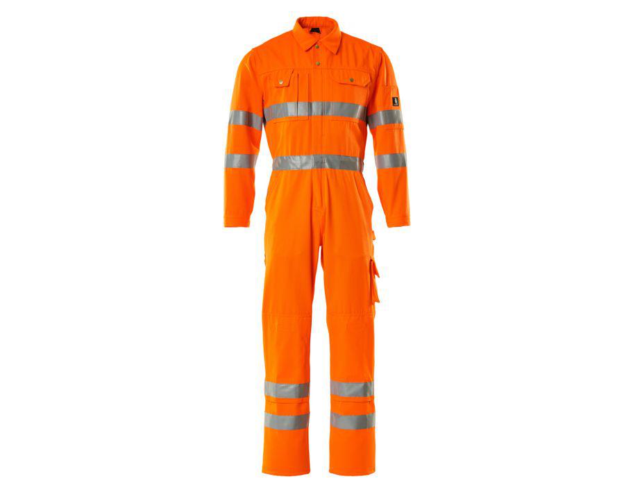 Tuta da lavoro con tasche porta-ginocchiere SAFE CLASSIC hi-vis arancio