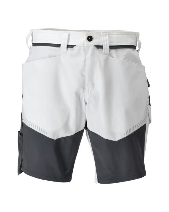 Pantalone corto CUSTOMIZED bianco/grigio pietra