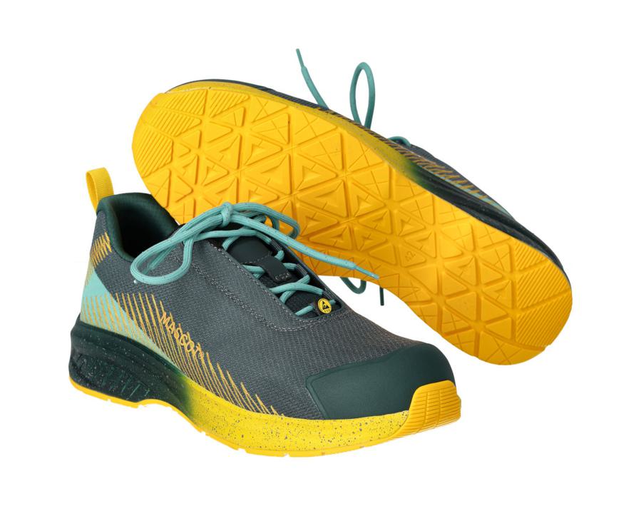 Scarpe antinfortunistiche FOOTWEAR CUSTOMIZED Verde foresta/giallo girasole