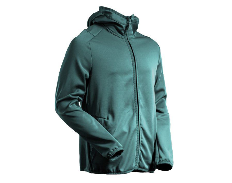 Maglione in pile con cappuccio CUSTOMIZED verde foresta