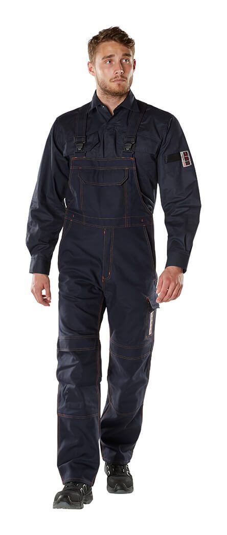 Salopette con tasche porta-ginocchiere MULTISAFE blu navy scuro