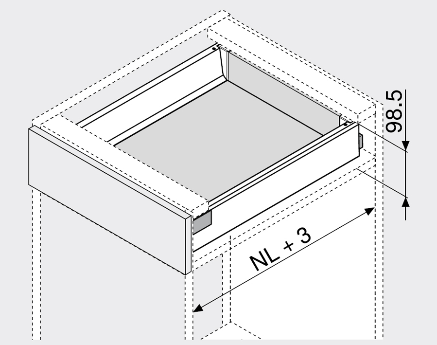 TANDEMBOX antaro bianco seta - altezza M 