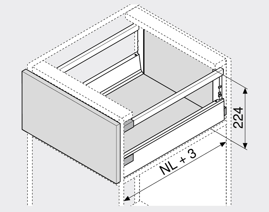 TANDEMBOX antaro bianco seta - altezza D 