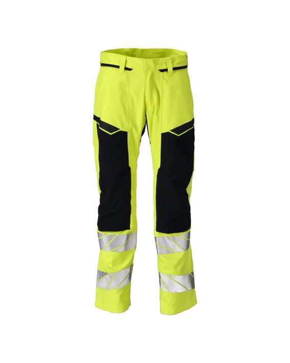 Pantaloni con tasche porta-ginocchiere ACCELERATE MULTISAFE hi-vis giallo/blu navy scuro