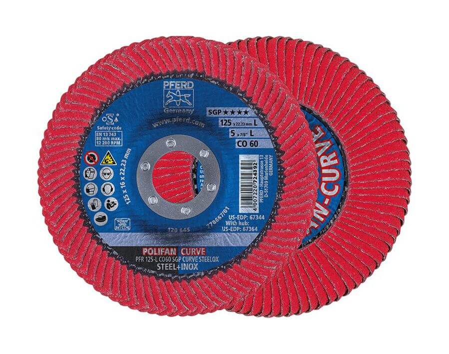 POLIFAN-Fächerschleifscheibe, Keramikkorn CURVE