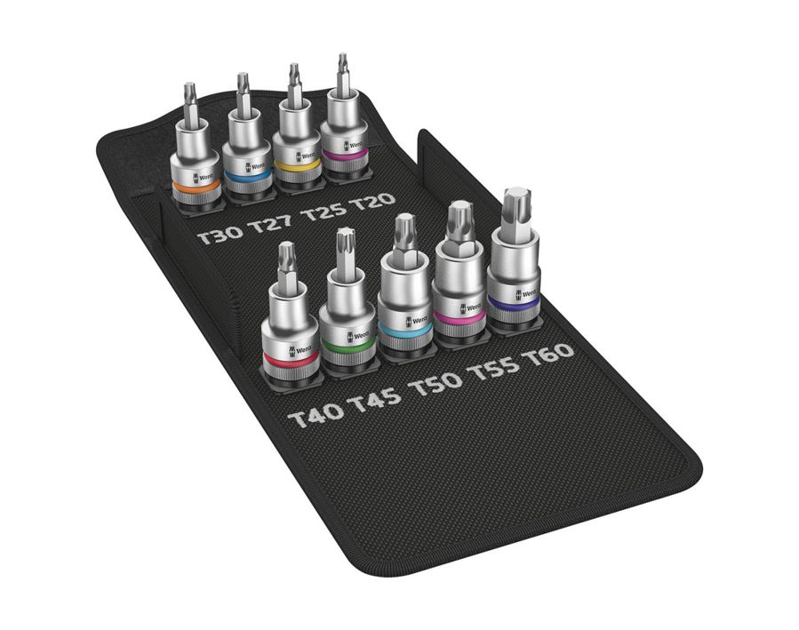 Schraubendreher-Einsatz-Garnitur 1/2" Zyklop für Innen-TORX®-Schrauben, 9-teilig