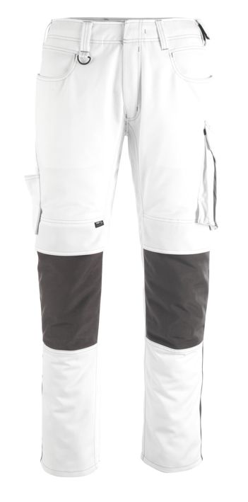 Pantaloni con tasche porta-ginocchiere UNIQUE bianco/antracite scuro