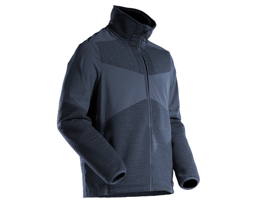 Maglione in pile con chiusura lampo e fodera CUSTOMIZED blu navy scuro
