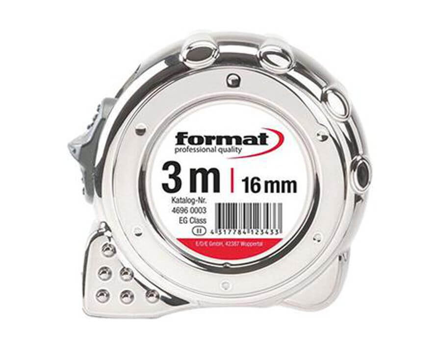 Taschenbandmaß, verchromtes Gehäuse,