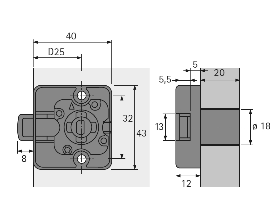 Serratura a scrocco con cilindro Prestige 2000 