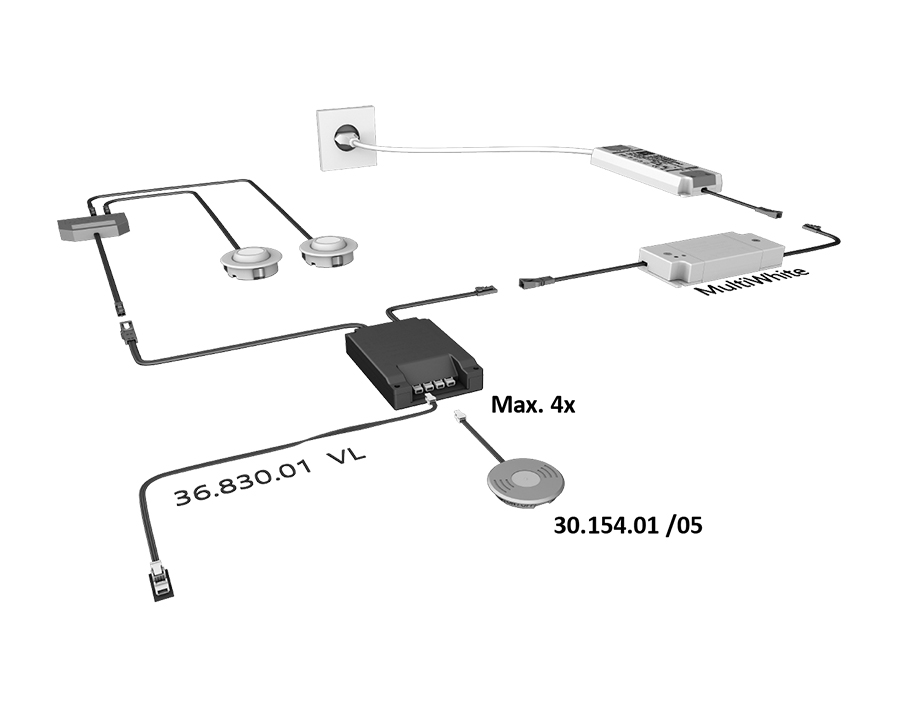 Sensore MultiSwitch da incasso 