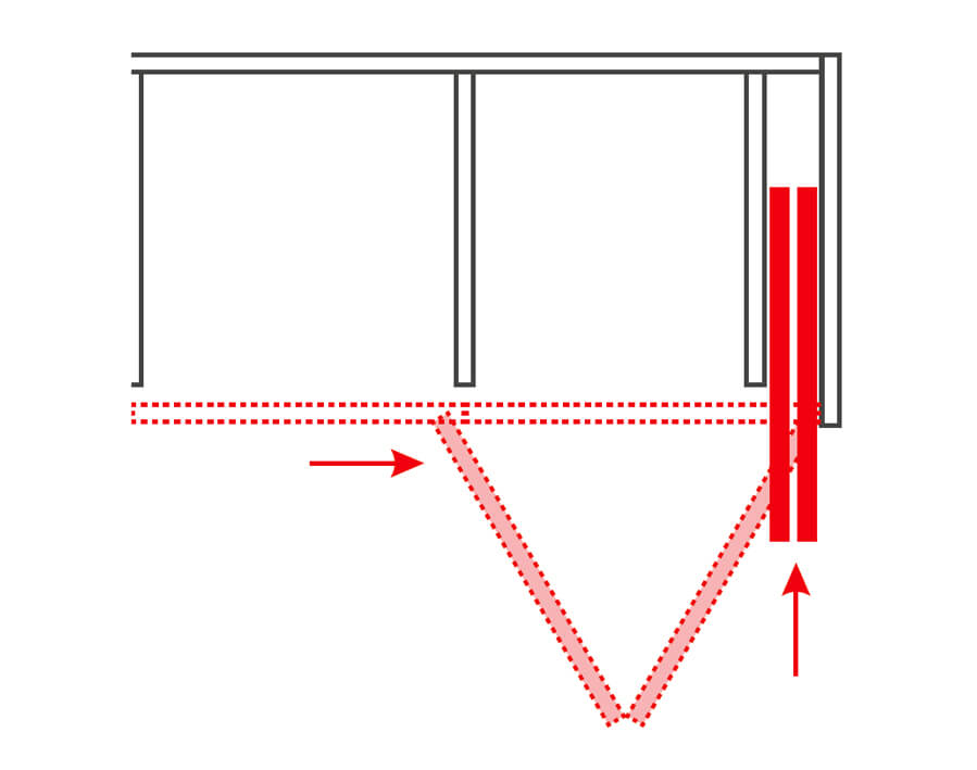 Guarnitura per 1 paio di ante a libro Hawa Folding Concepta 25
