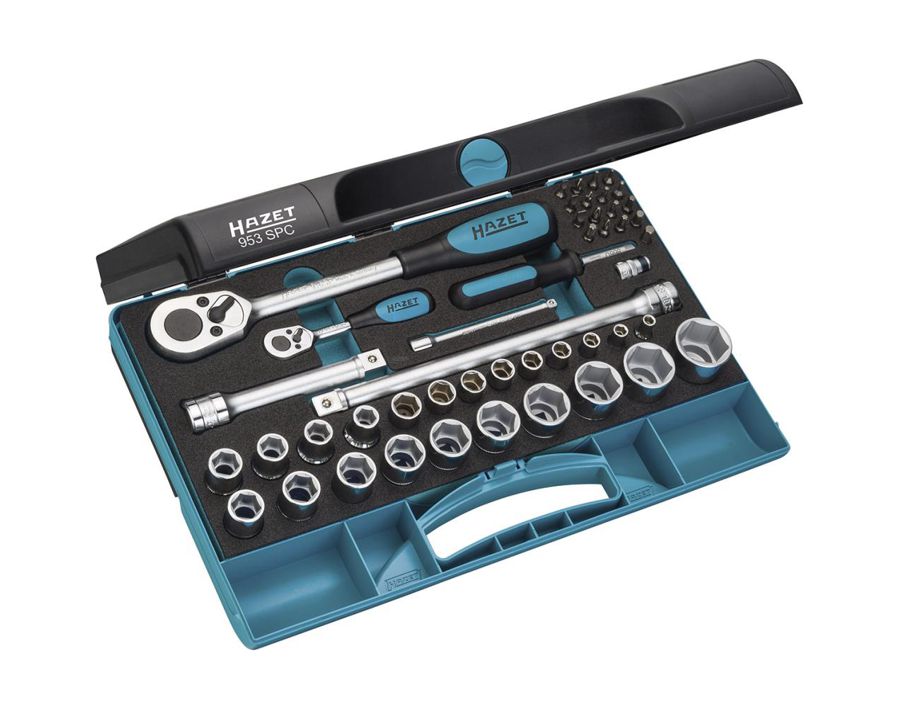 Kombinierte Sechskant-Steckschlüssel-Garnitur 1/4" und 1/2"