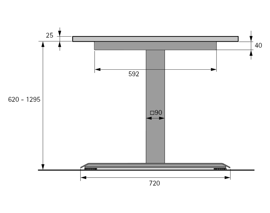 Kit dispositivo per la regolazione dei piani scrivania di base LegaDrive