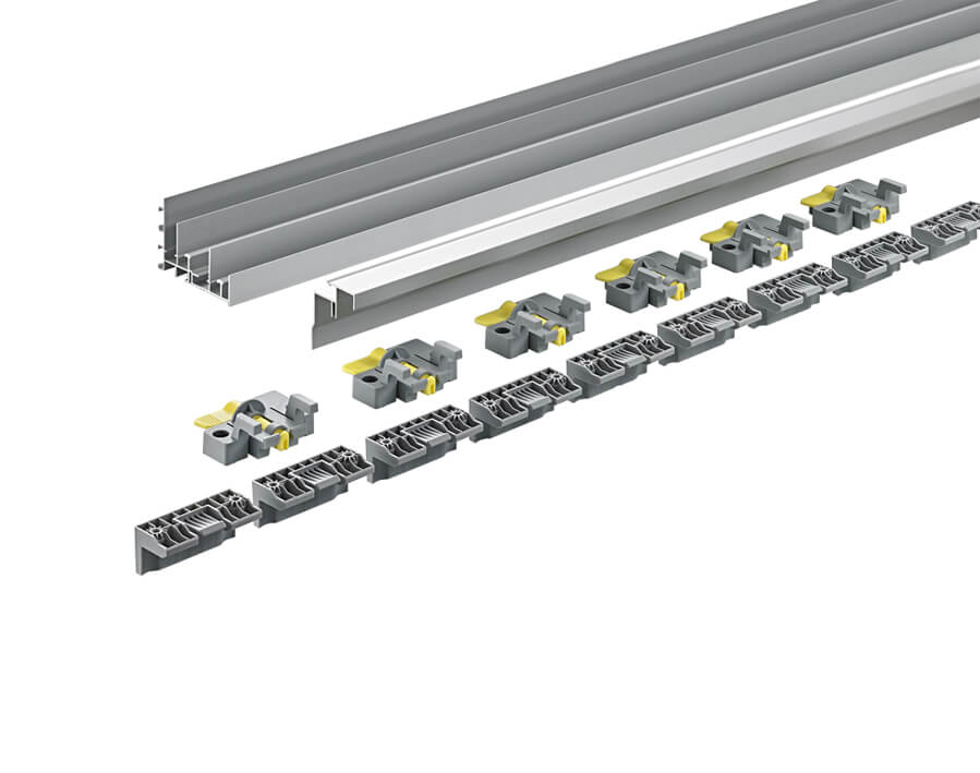 Kit binari TopLine XL per ante esterne a scorrimento superiore Kit binari TopLine XL per ante esterne a scorrimento superiore