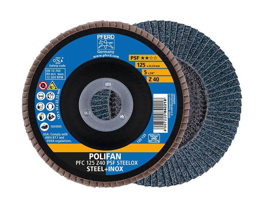 POLIFAN-Fächerschleifscheibe, Zirkonkorund