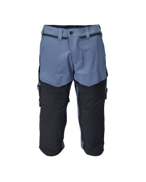 ¾ Lunghezza Pantaloni con tasche porta-ginocchiere CUSTOMIZED blu grigio/blu navy scuro