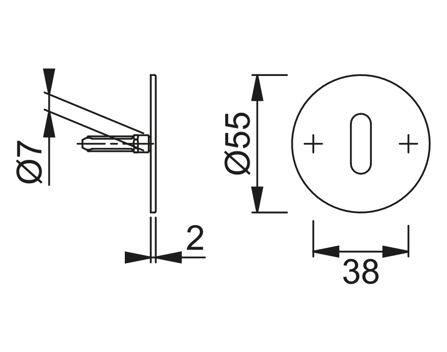 Coppia bocchette piatte E849NS 