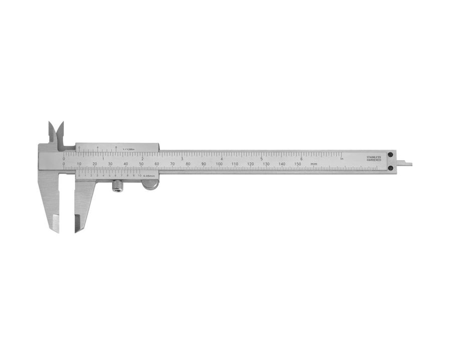 Taschenmessschieber mit parallaxfreier Ablesung und Doppelprismenführung