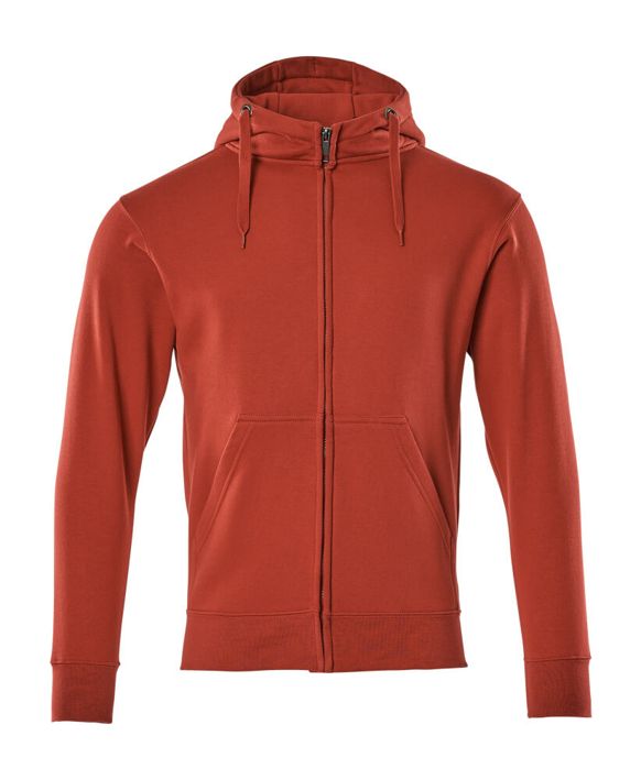 Felpa con cappuccio con chiusura lampo CROSSOVER rosso