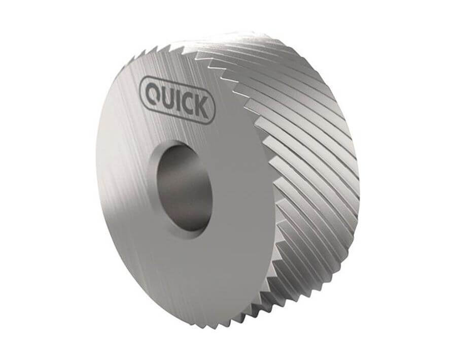 Rändelrad, Form BR Spirale rechts (45°)