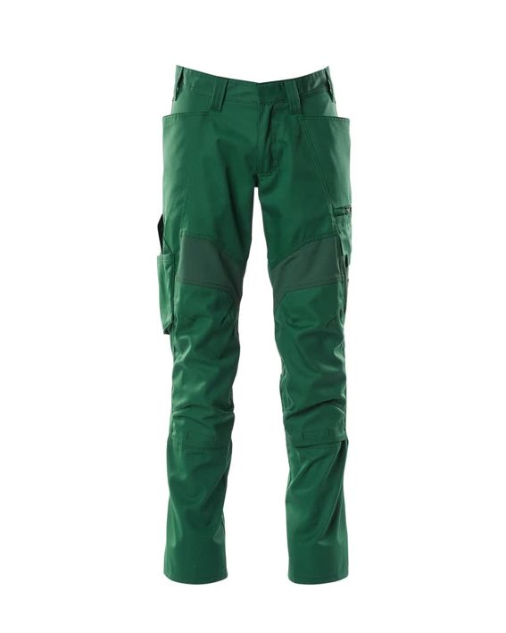 Pantaloni con tasche porta-ginocchiere ACCELERATE verde