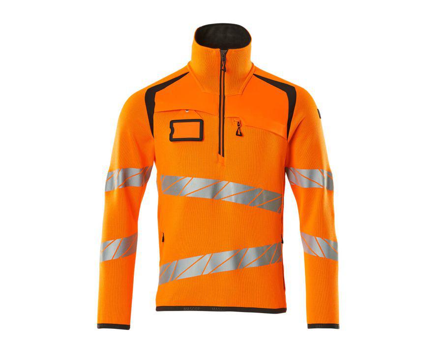Maglione con mezza cerniera ACCELERATE SAFE hi-vis arancio/antracite scuro