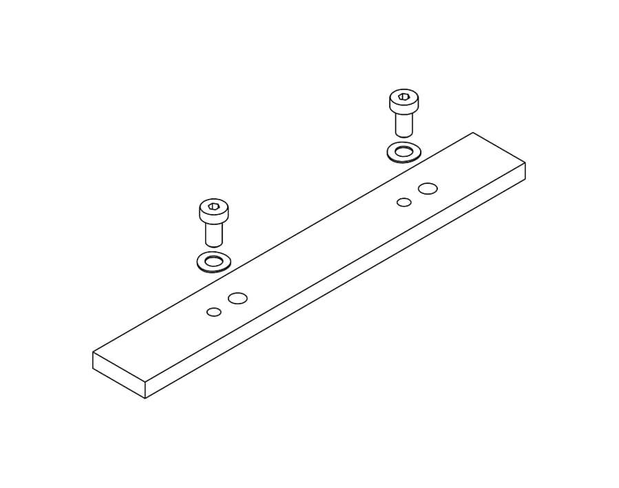 Pistrina di giunzione per binario di scorrimento Hawa Folding Concepta 